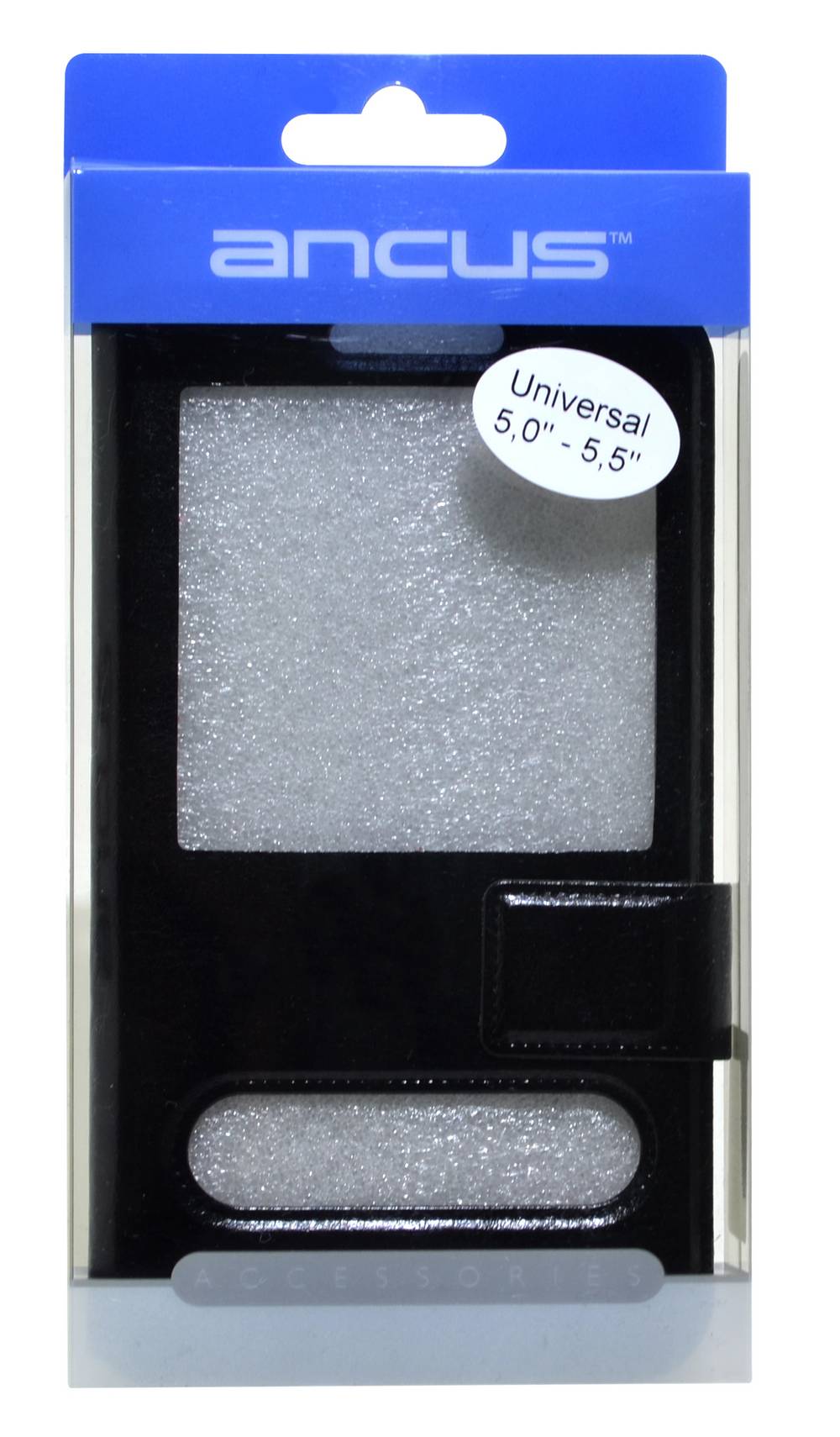 Book Case S-View Ancus Stick it Universal for Smartphone 5.0" - 5.5" Black - Image 3