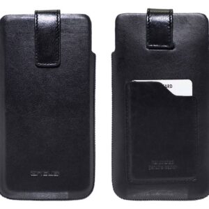 Case Protect Ancus Universal Medium up to 4.7" Leather Black with Card Slot