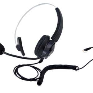 Wired Headset Noozy Black-Silver RJ9 with Microphone for DECT Telephones