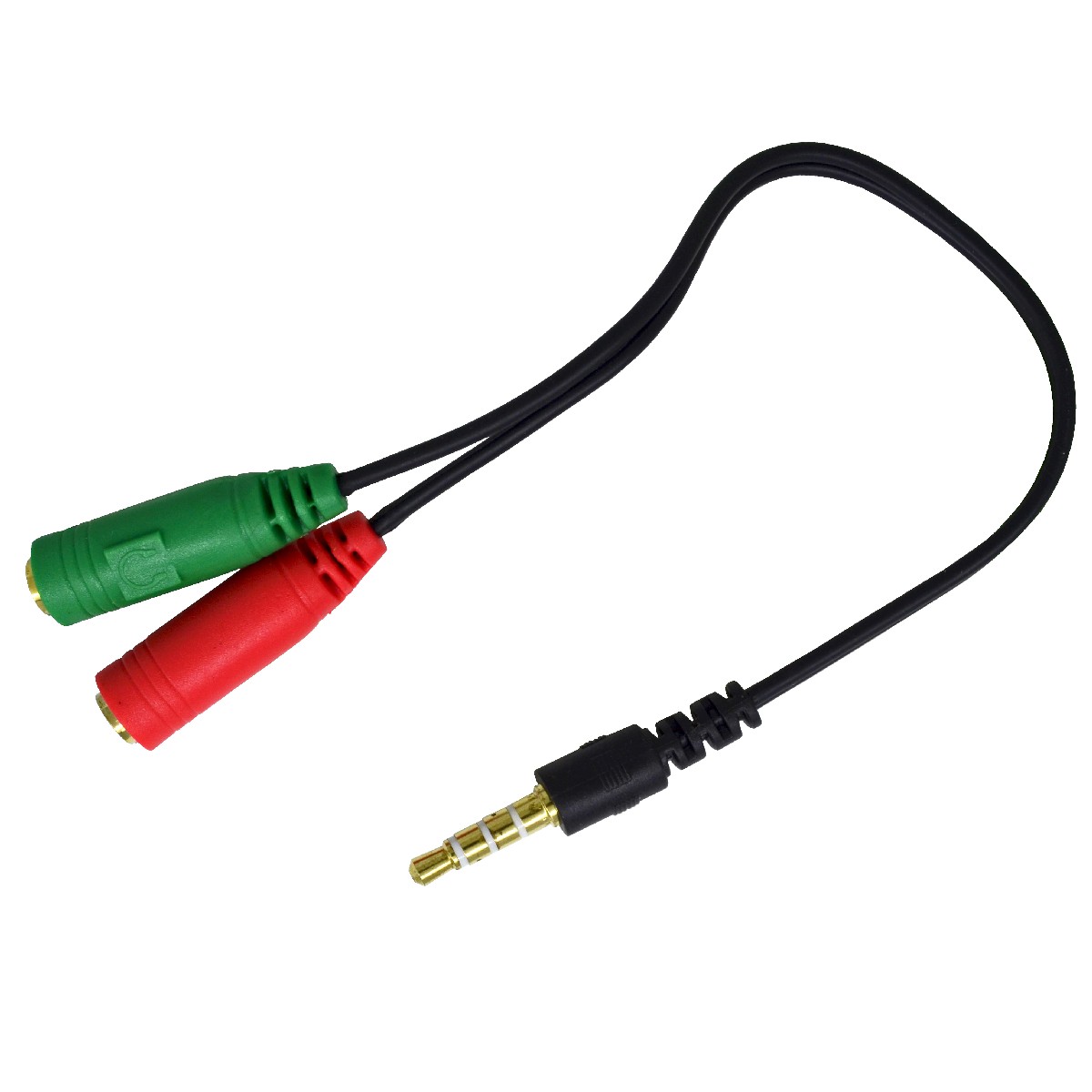 Adaptor Audio Cable Ancus HiConnect 3.5mm Male to 2 Female 3.5mm 30cm Black - Image 2