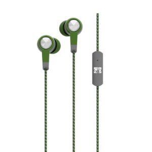 Hands Free Body Glove Blast Earphones Stereo 3.5mm Green with Micrphone and Cord Cable