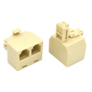 Telephone Socket Splitter RJ11 Jasper Male to 2x Female