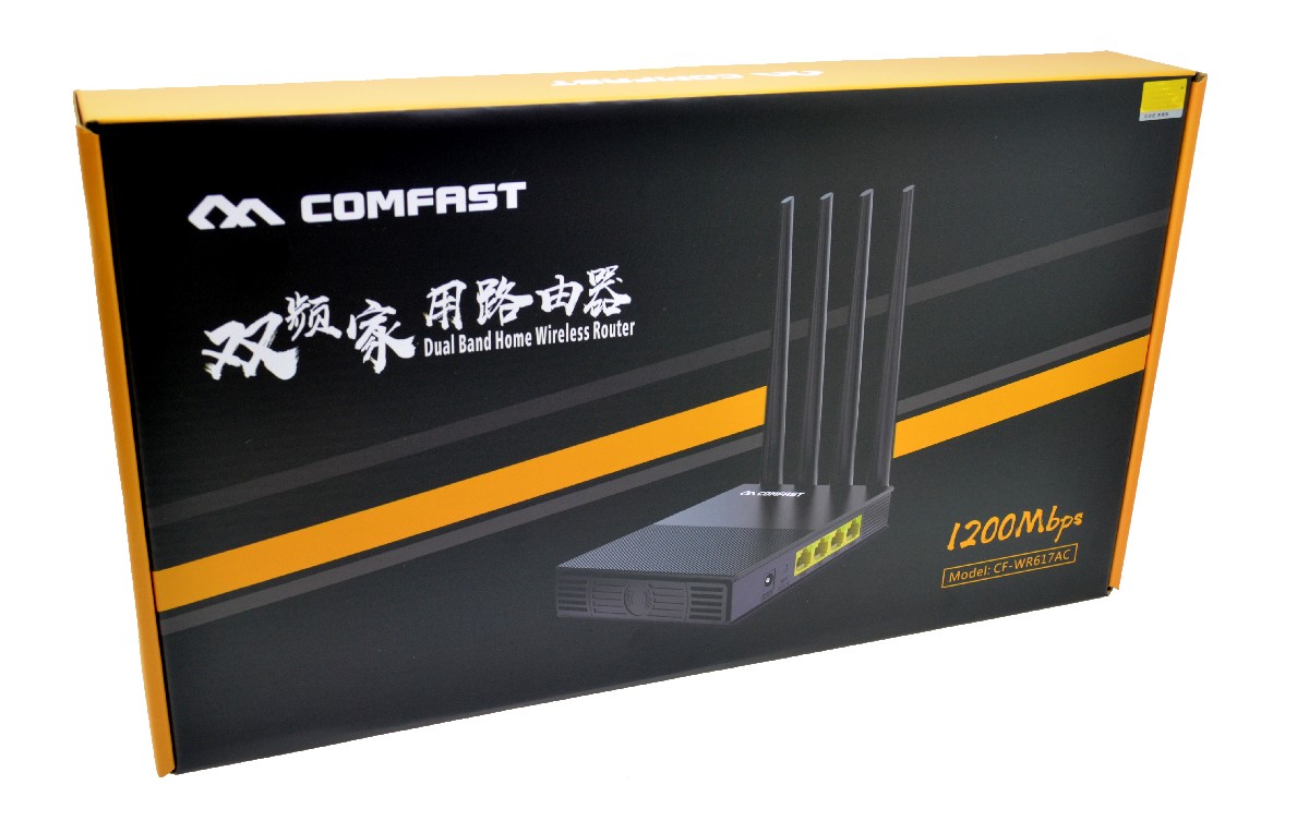 Wireless Router Comfast CF-WR617AC Dual Band 1200Mbps 4x5dBi 5.8GHz Black - Image 2