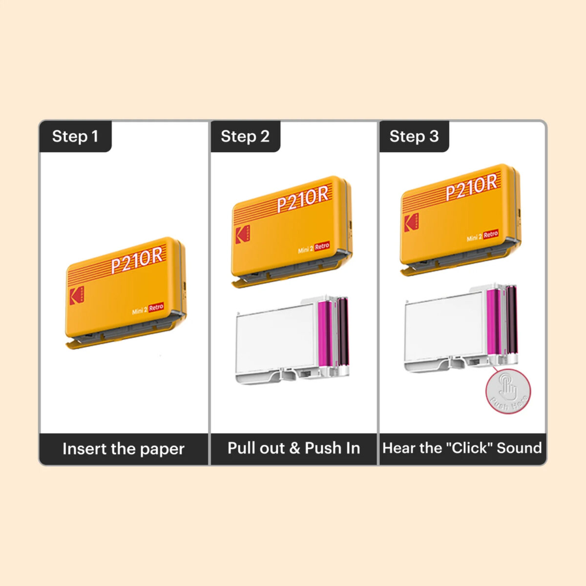 Kodak 30 Photo Cartridge for Mini Shot Combo Printers and Cameras C210/C210R (5.3 x 8.6 cm) - Image 3