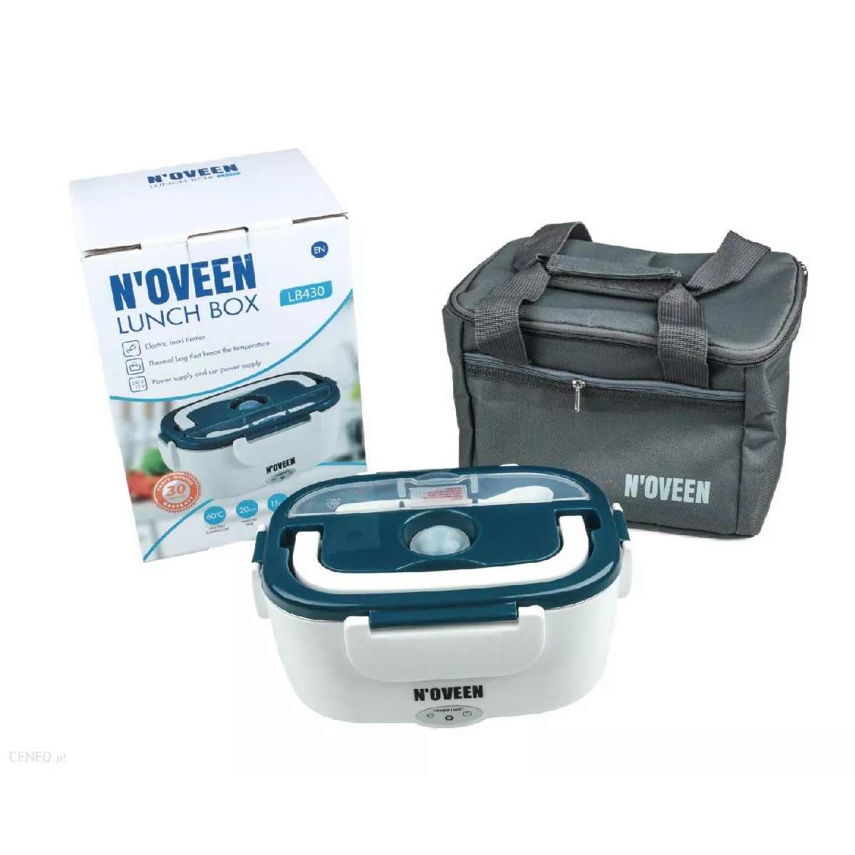 Lunch Box N'OVEEN LB430 40W INOX Interior Quick Heater 40W Dark Blue - Image 2