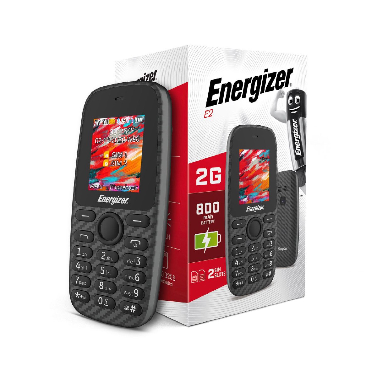 Energizer Energy E2 32MB/2GB Dual Sim 2G 1.77" with UK Plug - Image 2