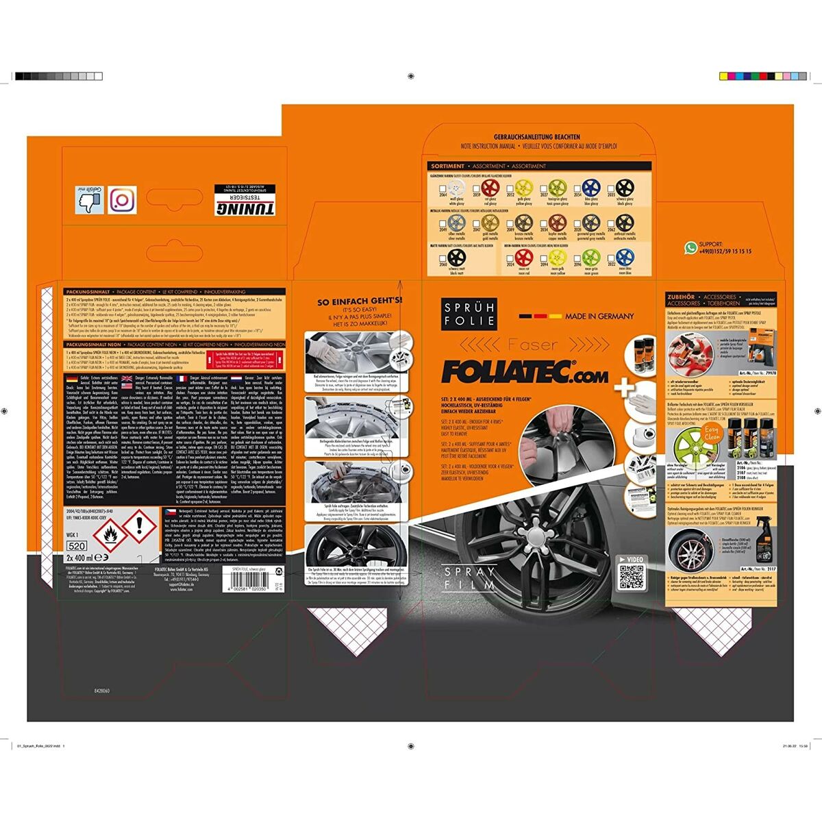 Υγρό καουτσούκ για αυτοκίνητα Foliatec Ανθρακί Μεταλλικό 2 x 400 ml - Image 2