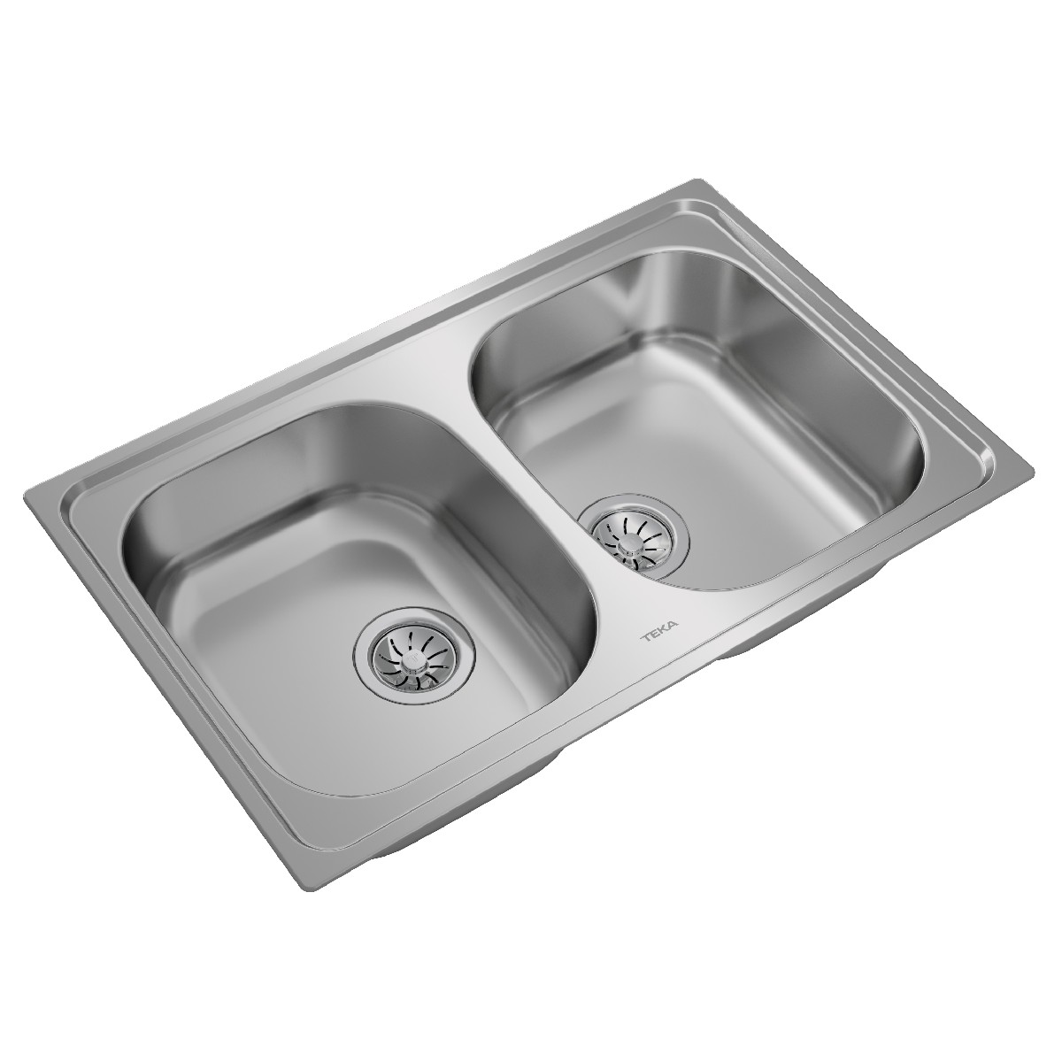 Stainless Steel Sink TEKA Double Bowl for Built-in Installation 79x50cm UNIVERSE 80 TOTAL - Image 2