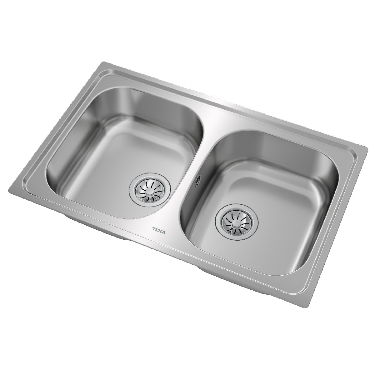 Stainless Steel Sink TEKA Double Bowl for Built-in Installation 79x50cm UNIVERSE 80 TOTAL - Image 3