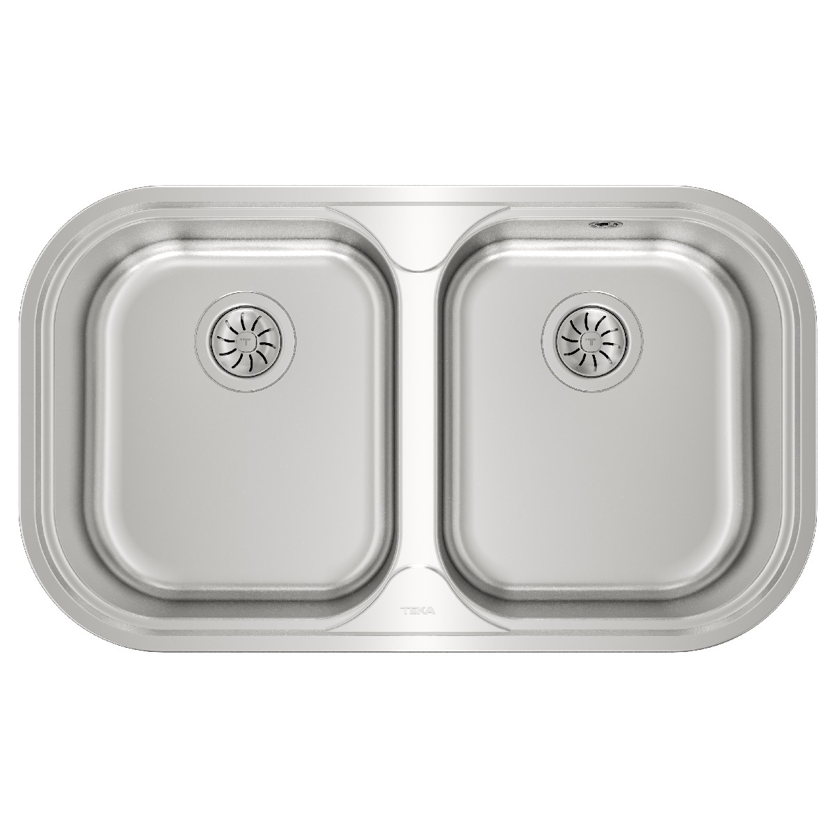 Stainless Steel Sink TEKA Double Bowl for Built-in Installation 82.8x48.5cm STYLO 2B TOTAL Matt