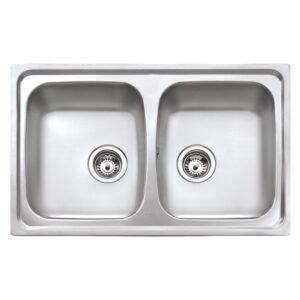 Stainless Steel Sink TEKA Double Bowl for Built-in Installation 79x50cm STARBRIGHT 80 EASY