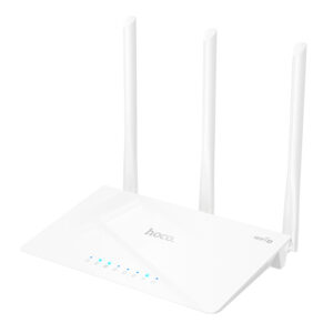 WiFi Router Hoco HI30 Wifi4  300Mbps 2.4GHz 3 x 5dBi White