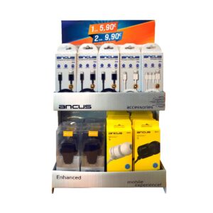 Stand with Accessories Ancus, Hands Free, Charger and Charging Cables 48 Pieces UK Version