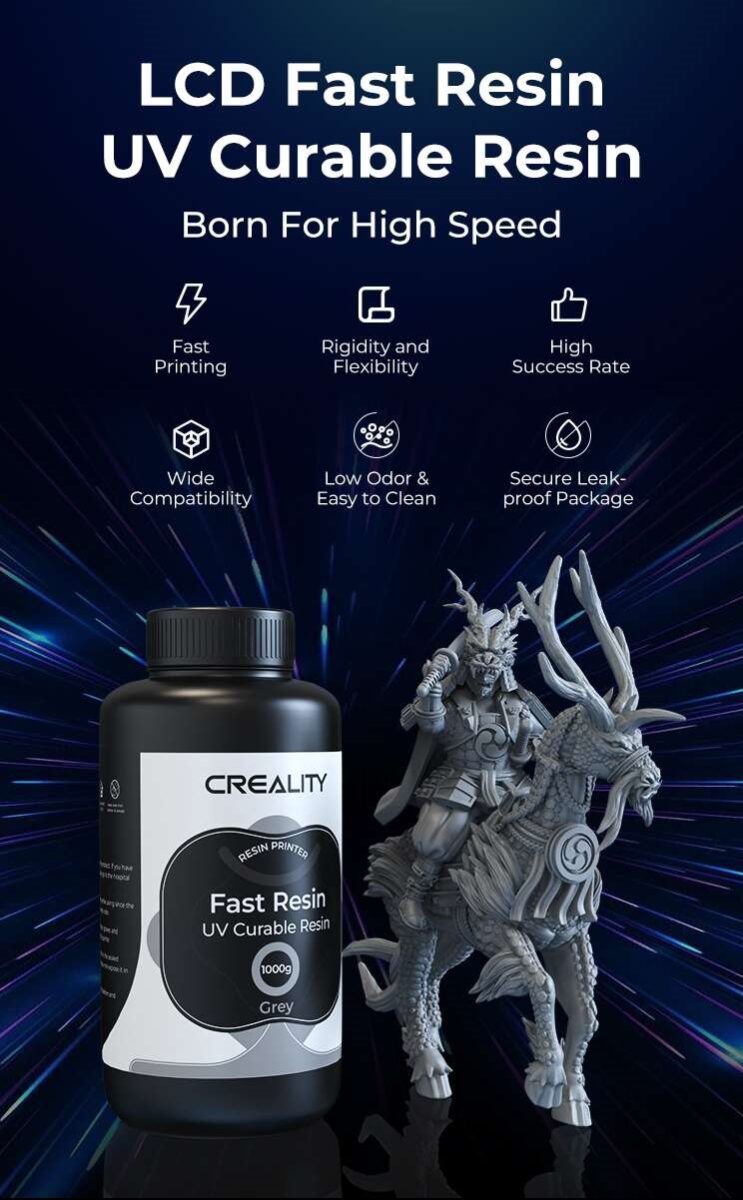 Creality Fast Resin UV Curable Resin Grey (Fast Printing 3302180005 gray) - Image 4