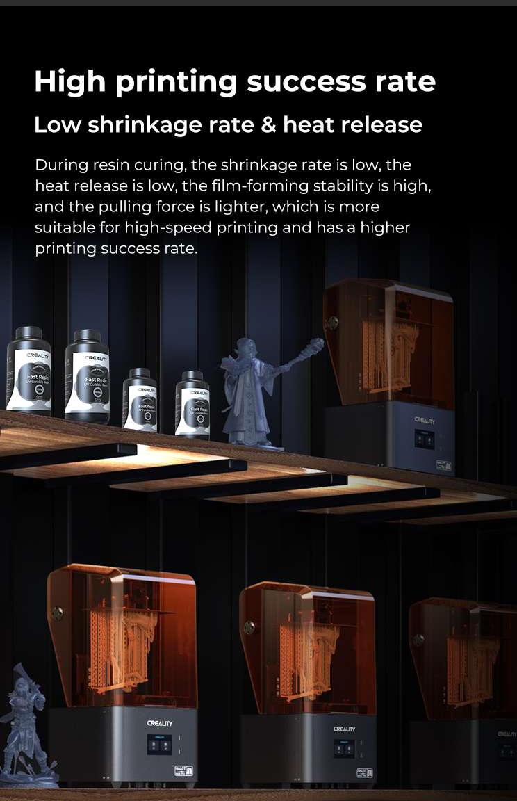 Creality Fast Resin UV Curable Resin Grey (Fast Printing 3302180005 gray) - Image 7