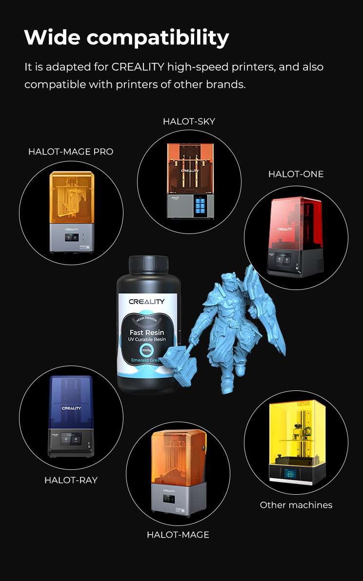 Creality Fast Resin UV Curable Resin Grey (Fast Printing 3302180005 gray) - Image 9