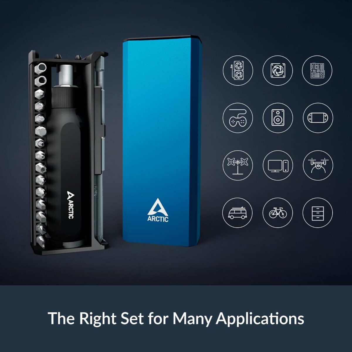 Arctic Ratchet Screwdriver Toolkit - Magnetic Bit Holder - 23 magnetic bits - adjustable function - Image 3