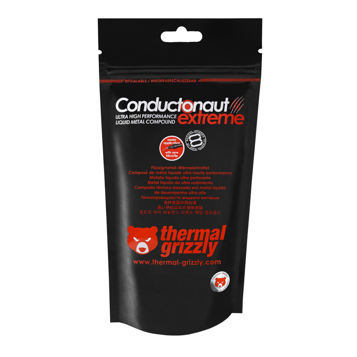 Thermal Grizzly TG Conductonaut extreme - 1 g High Performance Liquid Metal Thermal Paste - Image 8