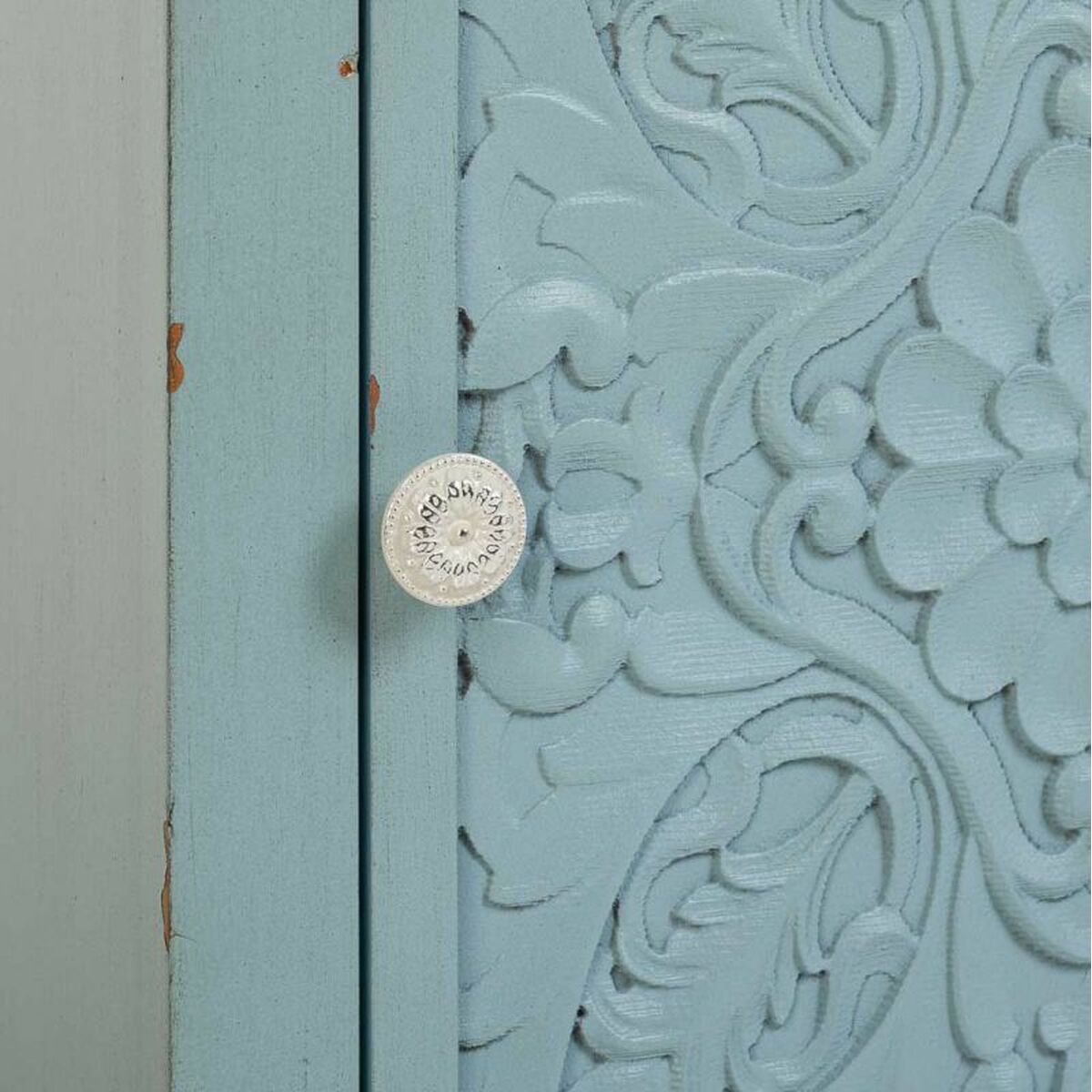 Κομοδίνο Alexandra House Living Μπλε Λευκό 32 x 74 x 46 cm - Image 2