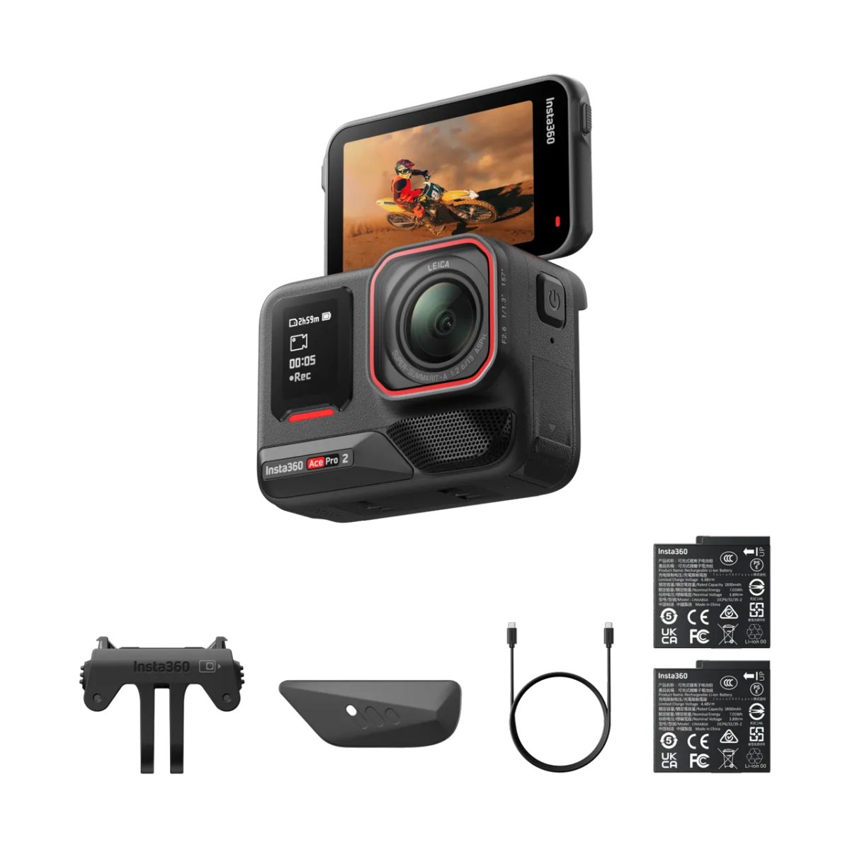 Insta360 Ace Pro 2 (Dual Battery Bundle) Action Camera 8k - Dual AI Chip - Image 5