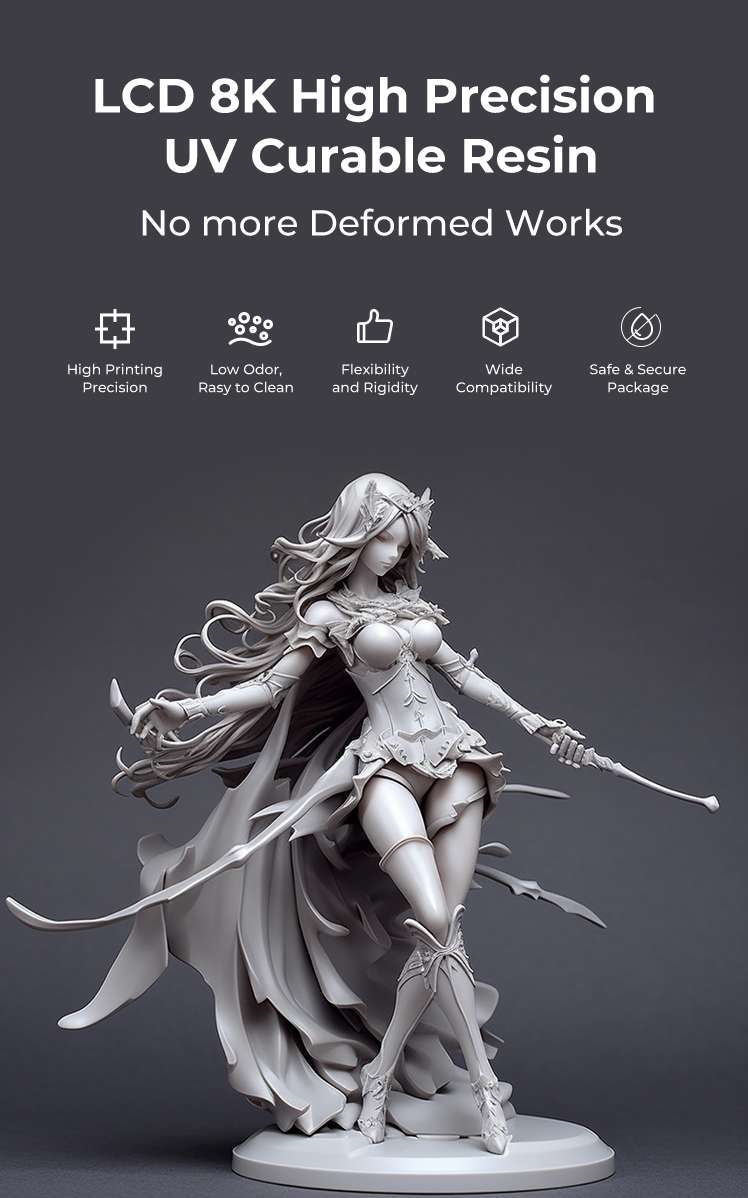 Creality LCD 8K High Precision UV Curable Resin - Blue (3302190002) - Image 4