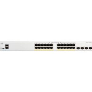 Cisco Catalyst 1300-24P-4X Managed Switch, 24 Port GE, PoE, 4x10GE SFP+, Limited Lifetime Protection (C1300-24P-4X)