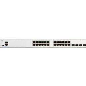 Cisco Catalyst 1300-24T-4G Managed Switch, 24 Port GE, 4x1GE SFP, Limited Lifetime Protection (C1300-24T-4G)
