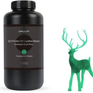 CREALITY Resin Plus Transparent Green, 1kg Standard Rigid Resin Plus for 3D Printers