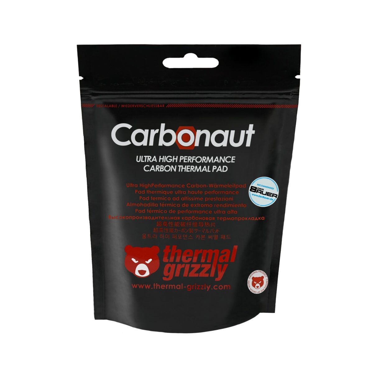 Thermal Grizzly TG Carbonaut - 38x 38x 0.2 mm Thermal Pads for Intel/AMD CPU GPU PS5 XBOX reusable - Image 2