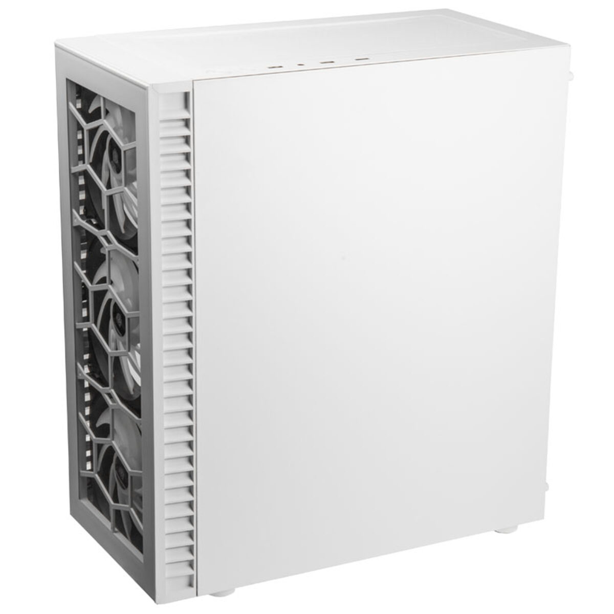 Kolink Observatory HF Glass ARGB Midi Tower Case - White (with 6 ARGB fans - 3x140mm & 3x120mm ) - Image 3