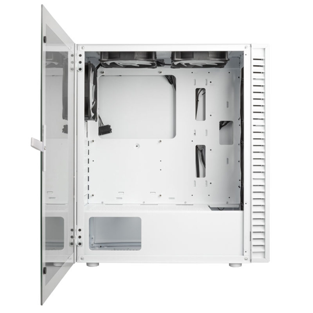 Kolink Observatory HF Glass ARGB Midi Tower Case - White (with 6 ARGB fans - 3x140mm & 3x120mm ) - Image 5