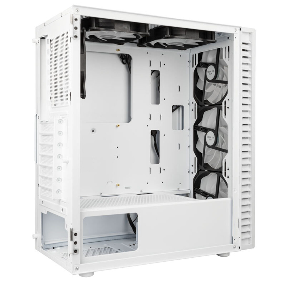 Kolink Observatory HF Glass ARGB Midi Tower Case - White (with 6 ARGB fans - 3x140mm & 3x120mm ) - Image 6