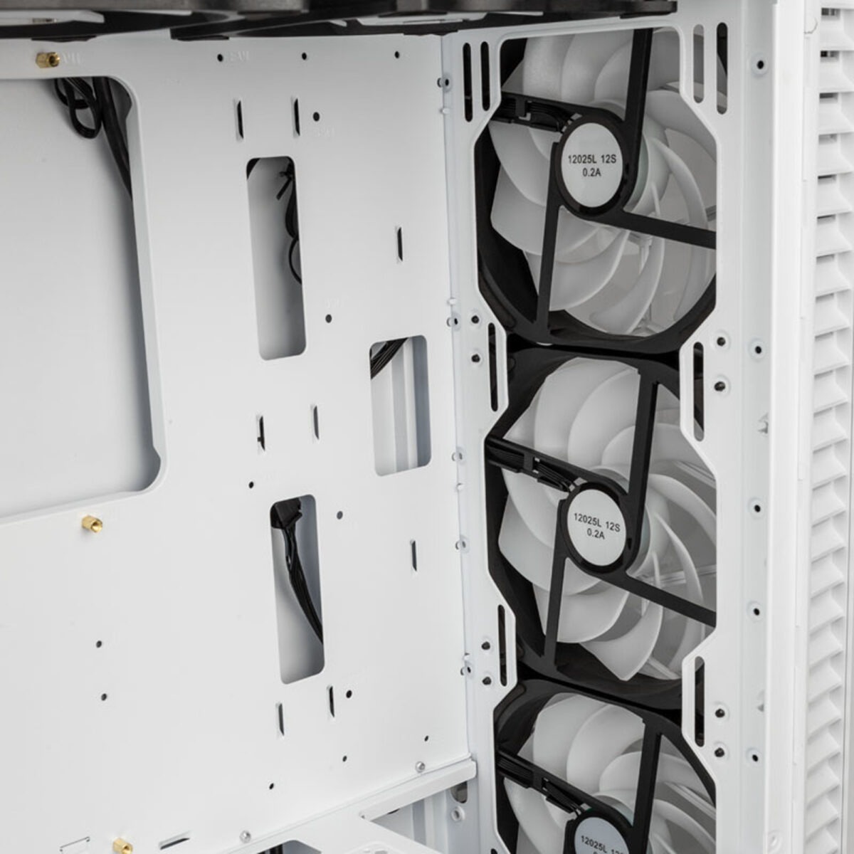 Kolink Observatory HF Glass ARGB Midi Tower Case - White (with 6 ARGB fans - 3x140mm & 3x120mm ) - Image 7