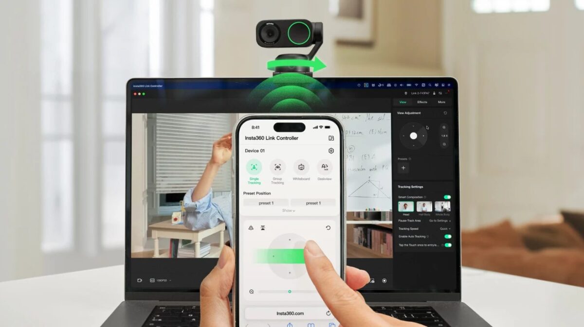 Insta360 Link 2C - Standard Edition 4k WebCam, Smart Control, AI Tracking - Image 10
