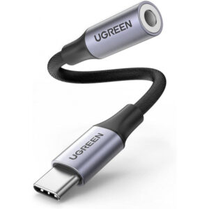 USB-C to 3.5mm Audio Adapter UGREEN AV161, 0.15m, Grey