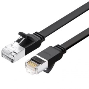 Network Cable UGREEN NW101 Flat, UTP, Cat6, 2m, Black