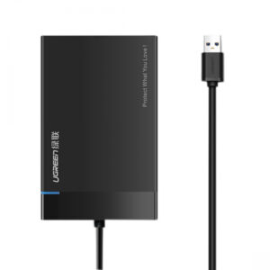 HDD / SSD Enclosure Ugreen US221 for SATA 2.5inch, USB 3.0, Black