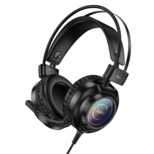 Headset 3.5mm Hoco W110 RGB, Black