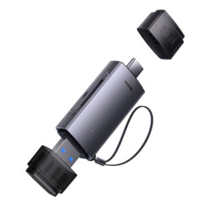 USB-A / USB-C Card Reader Baseus Lite, 1 x SD - 1 x microSD, Grey WKQX060113