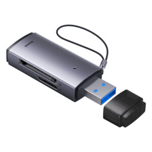 USB 3.0 Card Reader Baseus BS-OH069, 1 x SD - 1 x microSD, Grey WKQX060013