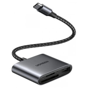 USB-C Card Reader UGREEN CM387, USB-A - SD - microSD, Black