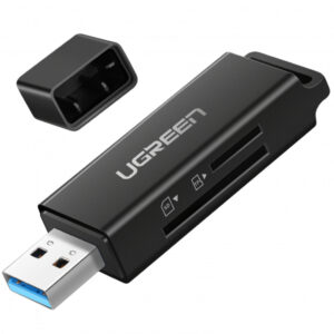 USB 3.0 Card Reader Ugreen CM104, 1 x SD - 1 x microSD, Black