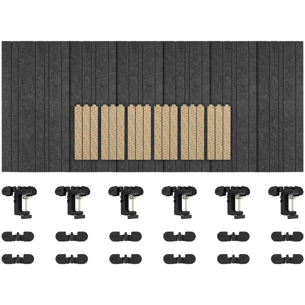 Streamplify ACOUSTIC PANEL - 9 Pack, grey 60x30cm, 12mm -20db noise reduction - Image 4