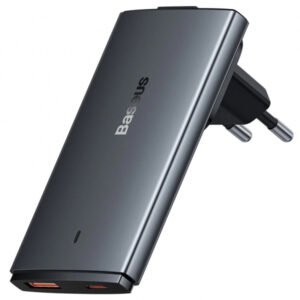 Wall Charger Baseus GaN5 Pro Ultra Slim, 65W, 3.25A, 1 x USB-C, with USB-C Cable, Grey CCGP150113