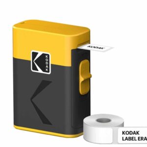 Kodak Label ERA M50 Label Maker Machine, Yellow (Label Printer with 1 Roll Sticker Label)