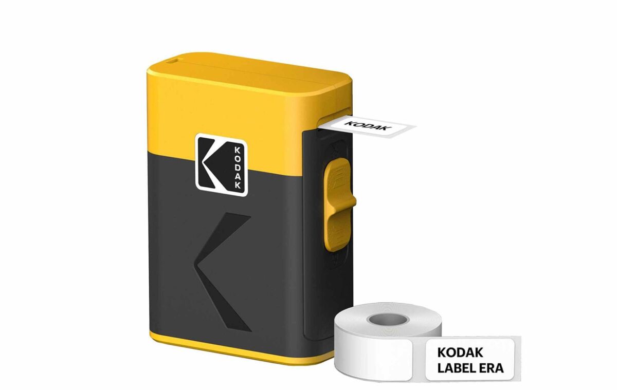 Kodak Label ERA M50 Label Maker Machine, Yellow (Label Printer with 1 Roll Sticker Label)