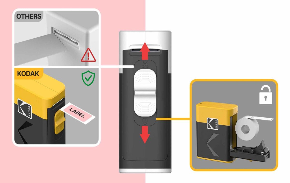 Kodak Label ERA M50 Label Maker Machine, Yellow (Label Printer with 1 Roll Sticker Label) - Image 3
