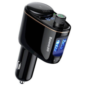 Bluetooth FM Transmitter and Car Charger Baseus S-06, 2 x USB-A, Black CCHC000001