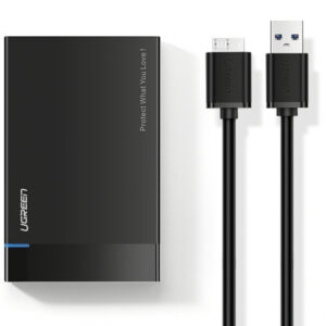 HDD / SSD Enclosure UGREEN US221 for SATA 2.5inch, USB 3.2, Black