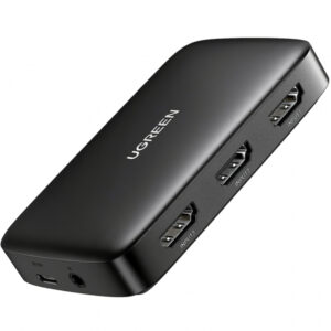 Switch Video Splitter UGREEN CM332, 3 x HDMI to HDMI, Black